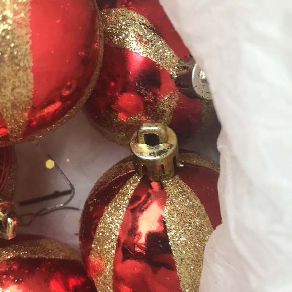Gold & Red Christmas Ornaments - Set of 16 - Picture 8 of 8